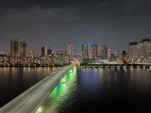 ラビスタツインルームからの眺望　夜